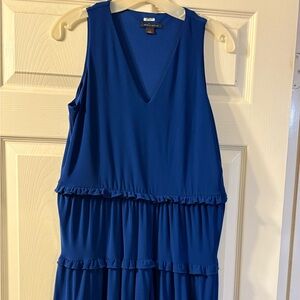 Tommy Hilfiger Royal Blue Layered Midi Dress
